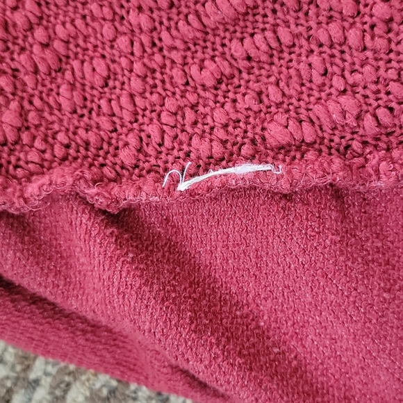 Lucky Lotus Lucky Brand Open Knit Cardigan Size Medium Reddish Pink - Picture 5 of 5